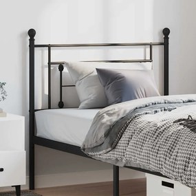 374368 vidaXL Метална табла за глава, черна, 100 см