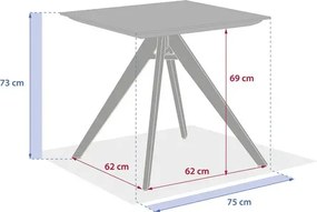 Градинска маса Hesperide Terzano, 2 места
