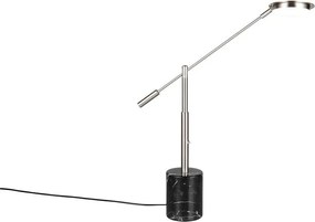 LED настолна лампа в черен и сребрист цвят (височина 65 cm) Fiore – Trio Select