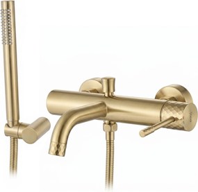 Смесител за вана Rea Lungo Diamond Brush Gold