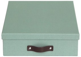 Зелен картонен органайзер за докумнети Oskar Canvas Paper Laminate – Bigso