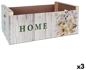 Кутия за Съхранение Confortime Sweet Home Многоцветен Дървен Lilled 58 x 39 x 21 cm (3 броя)