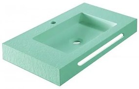 Мивка за баня " RESIN POLY MARBLE" ICC 8046LG, стенен монтаж, смола, светло зелен мат, 80x46см