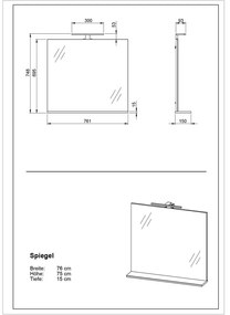Антрацитен комплект за баня Crandon – Germania