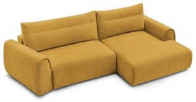 Ъглов диван в цвят жълта охра Aden – Bobochic Paris