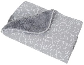 Сиво бебешко одеяло от микроплюш 80x80 cm Miffy – Roba