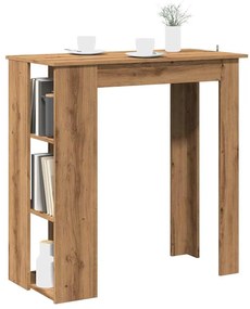 856761 vidaXL Бар маса с рафт, дъб артизан, 102x50x103,5 см, инженерно дърво