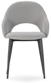 Светлосиви тапицирани трапезни столове в комплект 2 бр. Lia – Marckeric