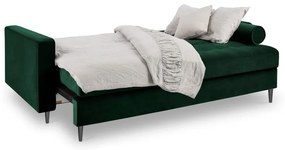 Разтегателен диван от зелено кадифе Santo - Milo Casa