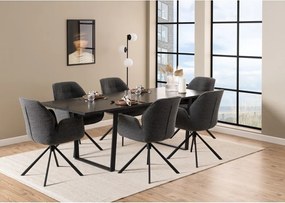 Тъмносив тапициран трапезен стол Aura – Actona