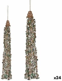 Коледна Украса висулка Венци Син champagne (24 броя)