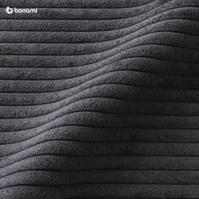 Тъмносив сгъваем/с място за съхранение ъглов диван от рипсено кадифе Voltaire – Bobochic Paris