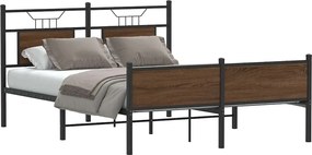 4107035 vidaXL Рамка за легло без матрак Кафяв дъб Инженерна дървесина