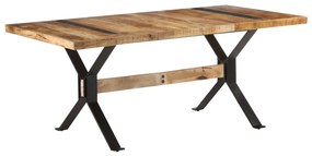 321610 vidaXL Трапезна маса, 180x90x76 cм, грубо мангово дърво