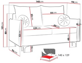 Диван - легло Leon small-Sapio milo