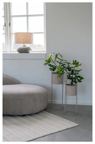 Керамична настолна лампа в цвят каки с текстилен абажур (височина 44 cm) Oldham - House Nordic