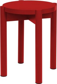 Червен стол от масивен бук Hopp – noo.ma