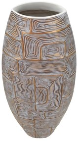 Ваза от полирезин в златисто (височина 59,5 cm) Eclips – Mauro Ferretti