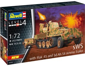 Сглобяем модел, Revell, sWS с Flak 43 и ремарке за амуниции Sd.Ah.58, 252 части