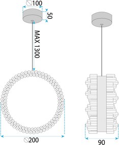 Лампа LED LHJ098-CP GOLD