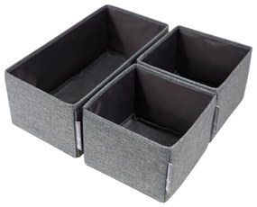 Комплект от 3 сиви органайзера за чекмеджета - Bigso Box of Sweden