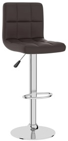 334222 vidaXL Бар табуретка, кафява, изкуствена кожа