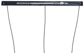 Дизайнерска висяща лампа черна правоъгълна 3 светлини - Indu