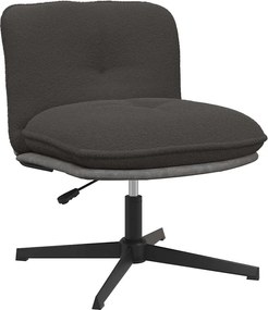 4105386 vidaXL Въртящ се офис стол Тъмно сив къдрав вълнен плат