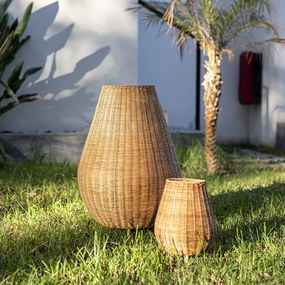 Подова лампа от ратан с димиране IP65 с дистанционно управление - Saona