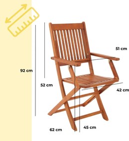 Градински комплект за 4 лица Sydney Komfort от акациева дървесина