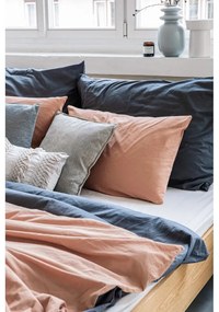 Естествено кафяво спално бельо за двойно легло от измит памук , 200 x 220 cm - Bonami Selection