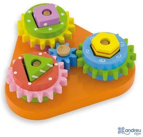 Andreu toys - Низанка със зъбни колела - триъгълник