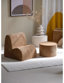 Кафяв детски стол от рипсено кадифе Cloud – Wigiwama