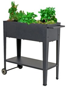 Мобилна метална саксия за цветя - Garden Pleasure