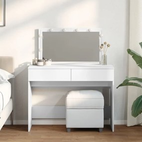 Sonata H Тоалетка с LED, бяла, 100x40x120 см