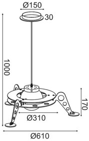 Висяща таванна лампа Interstellar