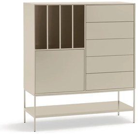 Кремаво шкафче 120x140x45 cm Platt – Teulat