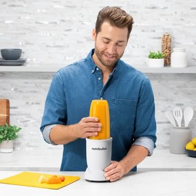 Блендер Nutribullet Pro NB907MAW, 900W, 700/900 мл, Тритан, Неръждаема стомана, Без BPA, Бял мат
