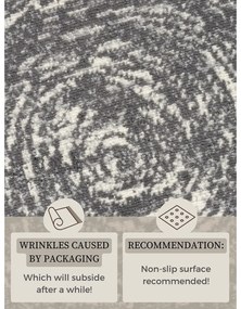 Сиво-кремав кръгъл килим ø 160 cm Gloria Cavallo – Hanse Home