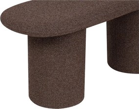 Кафява подплатена пейка от прежда с примки от букле Rull – noo.ma