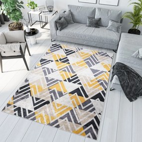 Отличителен модерен килим с геометрична шарка Ширина: 140 см | Дължина: 200 см