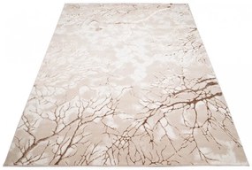 Опростен модерен килим в бежово с кафяв мотив Ширина: 140 см | Дължина: 200 см