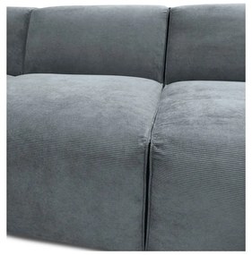 Сив ъглов диван от рипсено кадифе (ляв ъгъл) Sting – Scandic