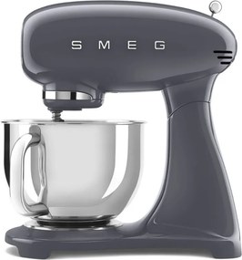 Планетарен миксер SMEG SMF03GREU, 800 W, 4.8 л, 10 скорости, Функция за плавен старт, Крачета против хлъзгане, Сив