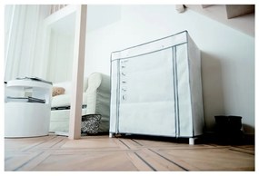 Черно-бяла текстилна етажерка за обувки Обувки, 25 отделения - Compactor