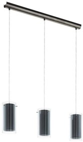 Eglo 99286 - Подвесен полилей на кабел PINTO TEXTIL 3xE27/16W/230V