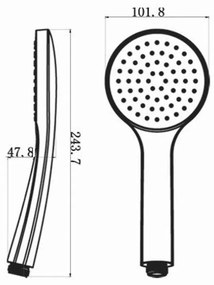 Матово черна пластмасова душ глава ø 10 cm – Sapho