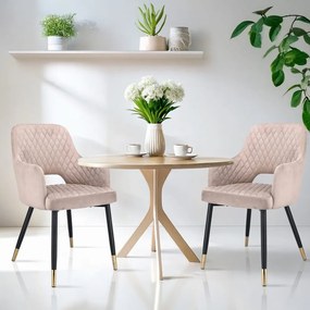 Луксозен кадифен стол за хранене BORGO Сив