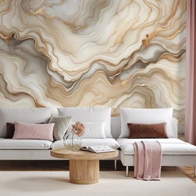 Самозалепващ тапет – Мраморна елегантност в златни тонове