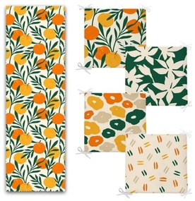 Комплект възгалвници за сядане и тишлайфер 5 бр. Orange – Mila Home